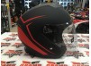 Шлем открытый со стеклом Ataki JK526 Stripe черный\красный матовый