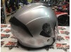 Шлем открытый со стеклом Ataki JK526 Solid серебристый глянцевый