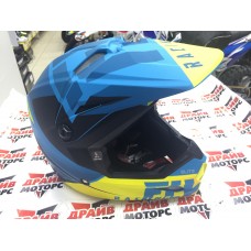 Шлем (кроссовый) FLY RACING ELITE VIGILANT синий/черный/желтый  (2019)  