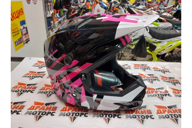 Шлем (кроссовый) FLY RACING KINETIC THRIVE розовый/черный/белый (2021) 
