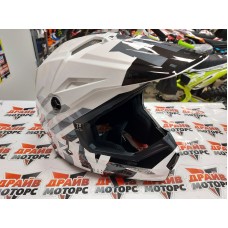 Шлем (кроссовый) FLY RACING KINETIC THRIVE белый/черный/серый (2021)