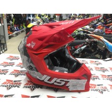Шлем (кроссовый) JUST1 J39 Kinetic камуфляж/серый/красный матовый (2021)