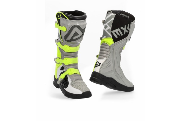 Защита голени Kioshi Acerbis X-TEAM, серый/ желтый