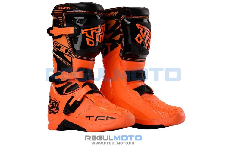 Защита голени детские TIGER MTR-TE006 оранж/черный