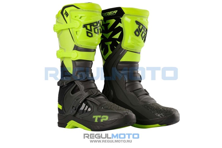 Защита голени TIGER T2 черный/лайм