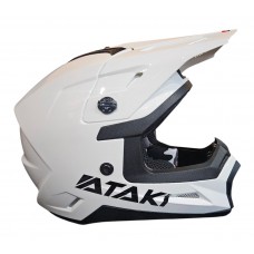 Шлем кроссовый детский ATAKI SC-18 белый глянцевый