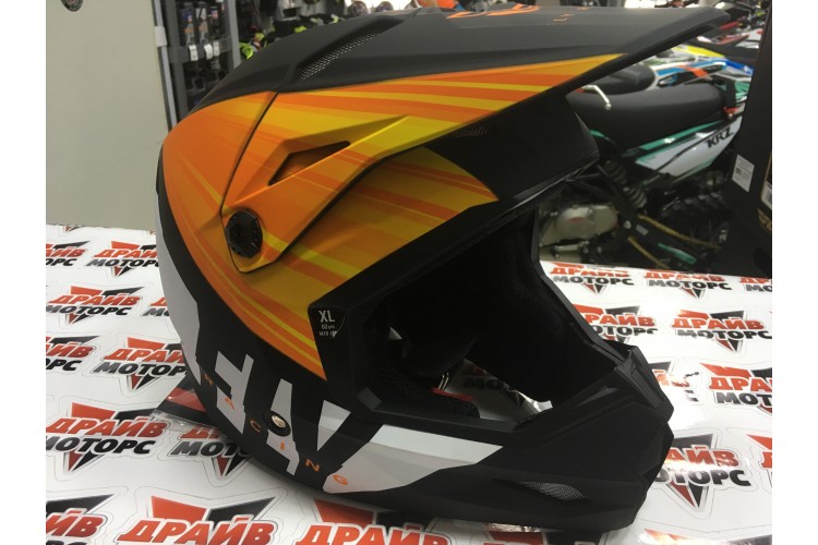 Шлем (кроссовый) FLY RACING KINETIC K220 ECE оранжевый/черный/белый матовый (2020) 